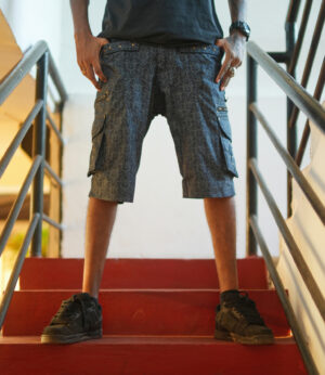 Future Tribe Cargo Shorts - Skull Strike (Grey)
